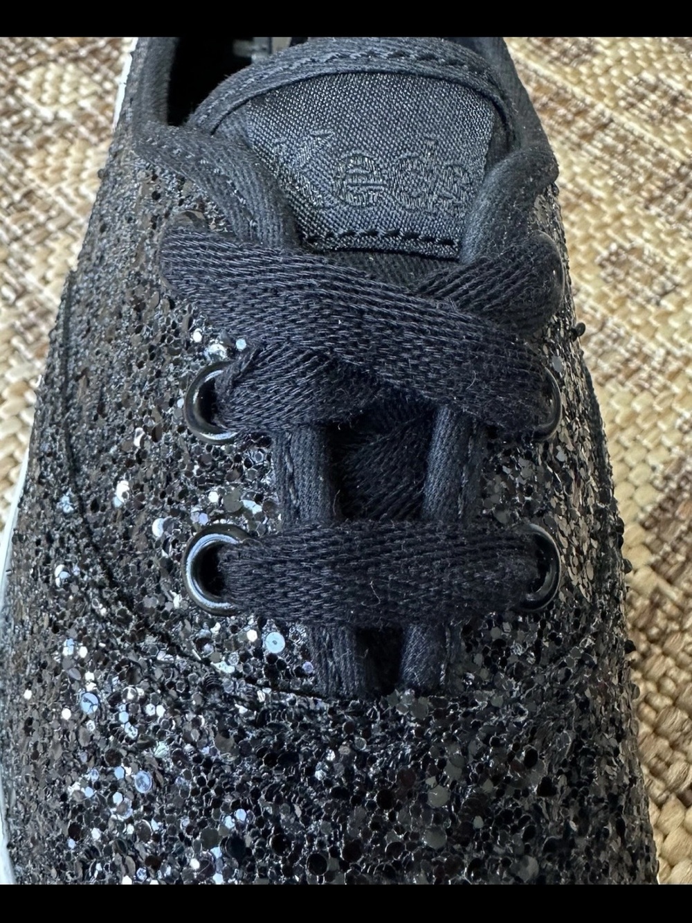 Keds Celebrations Collections Point Toe Black Glitter Platform Sneakers Sz 6.5 - Picture 11 of 13